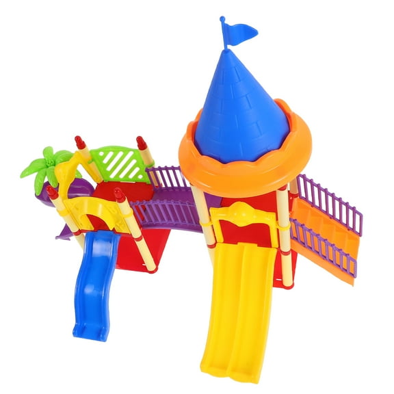 SOPOTUTU Dollhouse Decorations Plastic 1Pcs Mini Slide Model for Creative Entertainment