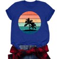 thumbnail image 4 of IROINNID Women Summer Print Regular Women Round Neck Fashion Short Sleeves Top Spring, 4 of 5