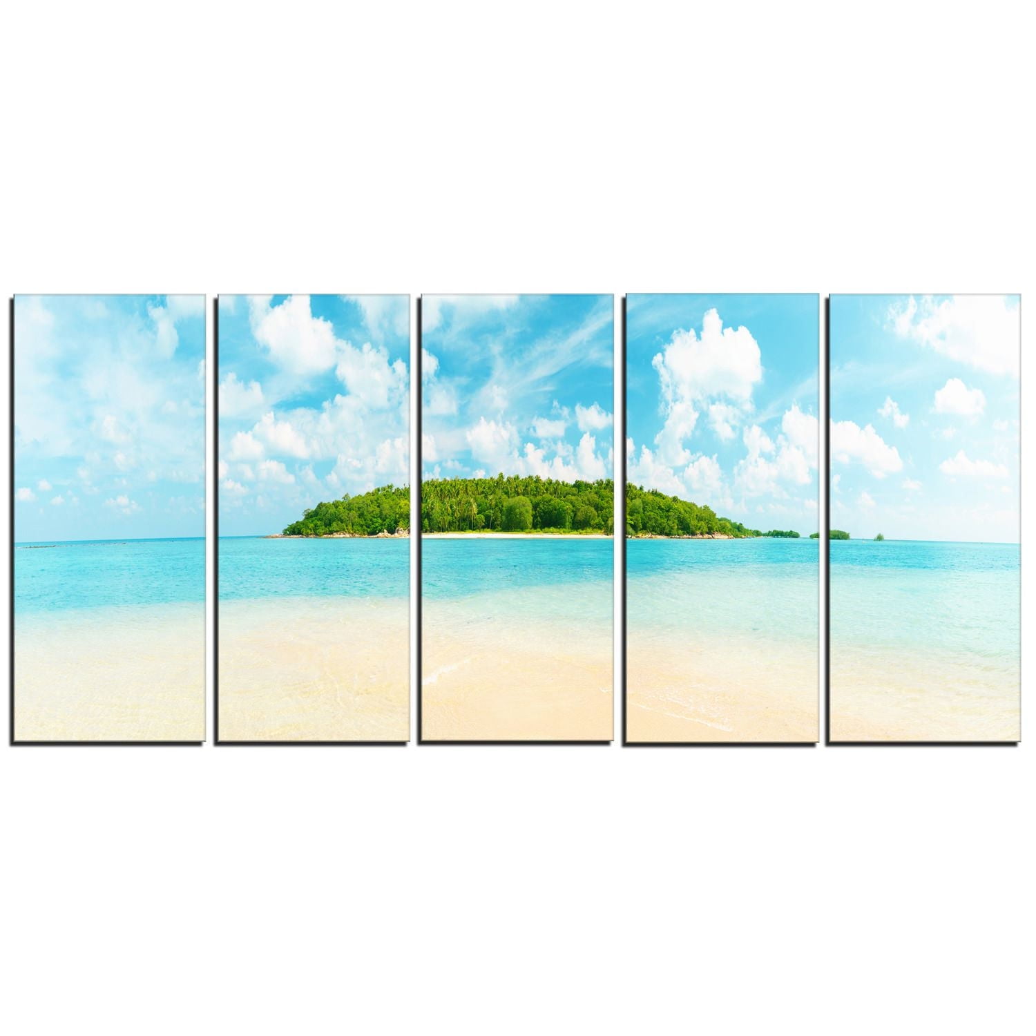 Design Art Tropical Island Panorama Canvas Print
