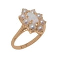 thumbnail image 1 of LBG British Made 10k Rose Gold Womens Ring Natural Opal & Cultured Pearl Statement Ring - 33 size options - Size 7.5, 1 of 6