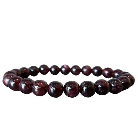 AAA Garnet Beads Bracelet, Natural Garnet Bracelet, January Birthstone - Garnet, Healing Health Stretch Bracelet, Unisex Jewelry, Christmas Gift, Mens Bracelet, Meditation Womens Bracelets