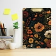 thumbnail image 2 of FORMRS Acrylic Clipboard with Low Profile Clip Standard A4 Letter Size, 12.5" x 9", Dark Floral Pattern, 2 of 8