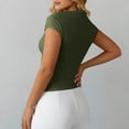 thumbnail image 4 of Pounoo Womens One Shoulder Tops Asymmetrical Solid Color Blouses Casual Slim Fit Lightweight Soft Comfy Party Wear Shirts Gift, 4 of 7