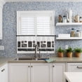 thumbnail image 6 of Kitchen Curtains Set, Black White Kitchen Curtains and Valances Set, Modern Black Checkered Home Art Rod Pocket Tier Curtains 36 Inch Length for Cafe/Bedroom Windows, 6 of 6