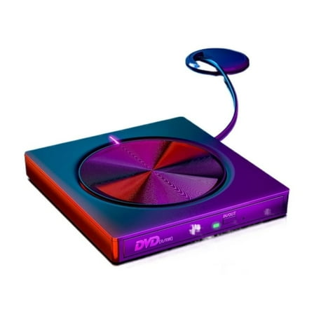 6-In-1 External CD/DVD Drive Player for Laptop Portable DVD Reader Writer Drive for Laptop ,Easy to Operate