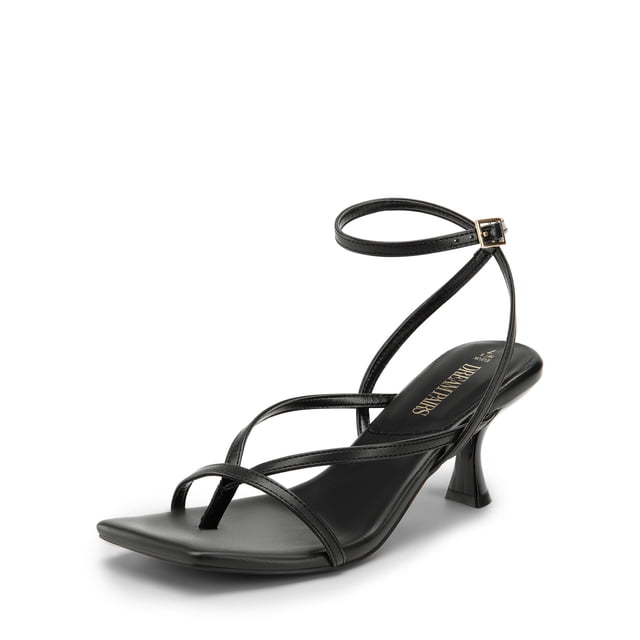 Sandalia DREAM PAIRS SDHS2405W Negra Taco Kitten 6,5 cm