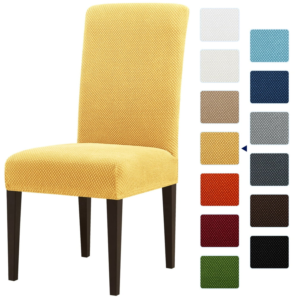 Subrtex Textured Grain Dining Chair Slipcover Washable Elastic Chair