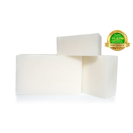 100% Organic Goat's Milk & Glycerin Soap Base by Velona | Melt & Pour All Natural Bar for The Best Result | Size: 5