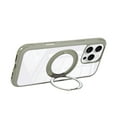 thumbnail image 4 of for iPhone 15 Pro Magnetic Kickstand Clear Case, [Compatible with MagSafe] Shockproof Slim Transparent Glossy Case with 360° Ring Stand Soft TPU Protective Cover for iPhone 15 Pro, Armygreen, 4 of 7