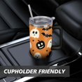 thumbnail image 7 of Happy Halloween Ghost Tumbler with Handle and Straws 40 oz Stainless Steel Halloween Travel Coffee Mug Birthday Present for Women Girls Daughter Mom Gifts for Him/Her Coffee Mugs, 7 of 7