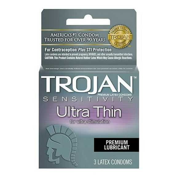 Trojan Sensitivity Premium Lubricant Condoms For Ultra Stimulation - 3 Ea, 6 Pack