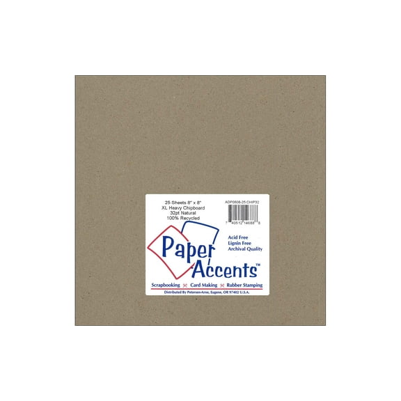 Chipboard 8x8 XL Heavy 32pt 25pcPk Natural