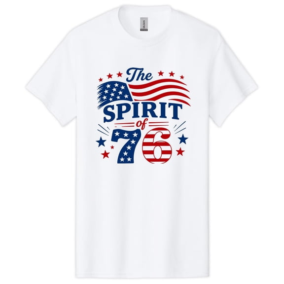 Vintage Spirit Of 76 250th Anniversary Tee, Patriotic American Flag Graphic Shirt, Freedom Tshirt