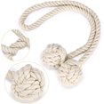 thumbnail image 3 of Curtain Tiebacks With 2 Cotton Balls, Eco-friendly Rope Knitting Cotton Yarn Curtain, Natural And Simple Style, Decoration For The Room Or Bedroom (be, 3 of 5
