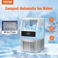 thumbnail image 2 of Automatic Commercial Ice Machine 110V, 85LBS/24H, 24LBS Capacity, Durable Stainless Steel, with Water Filter & Hose – Great for Home Bar, Office, Party, 2 of 7