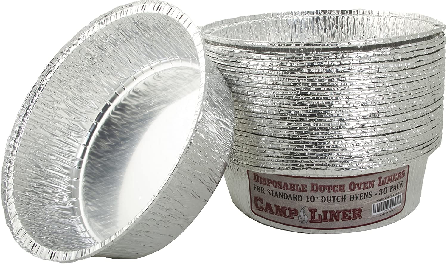 CampLiner Dutch Oven Liners, 30 Pack of 10" 4 Quart Disposable Liners