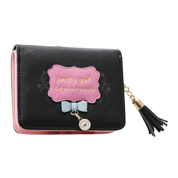 Monedero corto plegable Sunnimix Cuero PU 5 ranuras Mujer