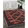 thumbnail image 3 of Ahgly Company Machine Washable Indoor Round Traditional Chestnut Brown Area Rugs, 4' Round, 3 of 7