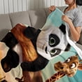 thumbnail image 3 of Panda en África anti-pilling, suave, ligera, esponjosa y acogedora de lujo para hogar y cocina – Perfecta para niños y adultos,130X150cm, 3 of 6