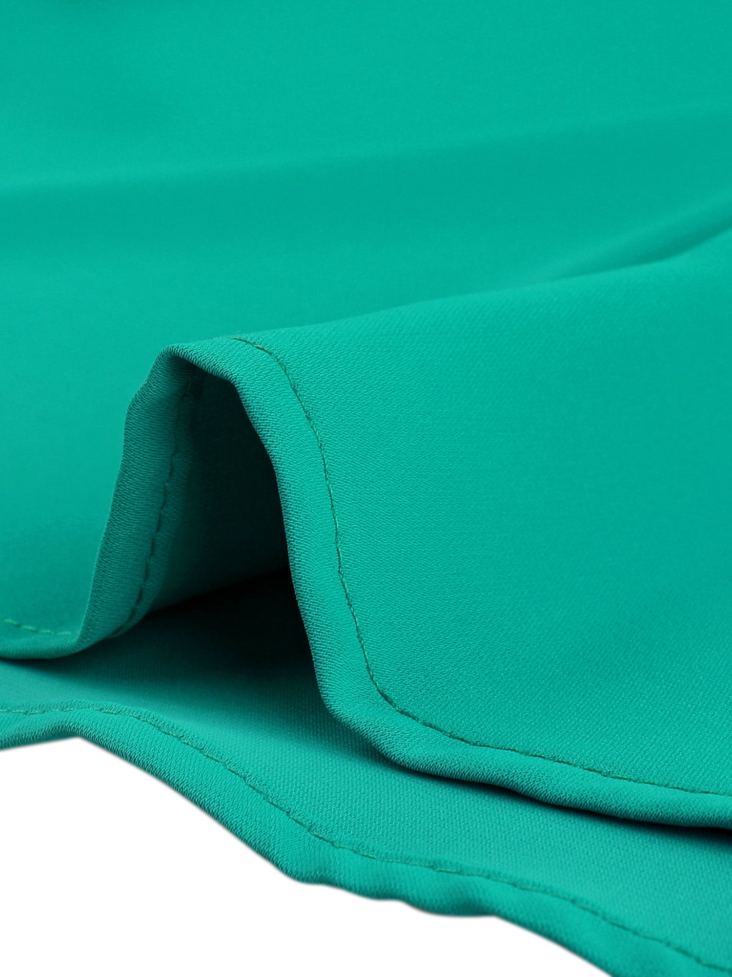 DARING DIVA Women's Ruffled Trim Pleated Plain Blouse Top M Viridian Green