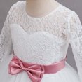thumbnail image 6 of HJYCHN Girls' Dresses Long Sleeve Lace Tiered Gown with Floral Accents and Soft Sash for Kids Dress 13-14 Years, 6 of 9