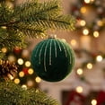 thumbnail image 5 of 9-Pack Velvet Christmas Tree Decorations Set - Shatterproof Christmas Balls Ornaments, Flocked Hanging Decor for Xmas Tree Wreath & Holiday, 2.95", 5 of 7