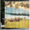 thumbnail image 4 of Ambesonne African Shower Curtain, Family Photo, 69"Wx70"L, Yellow Grey and Blue, 4 of 5