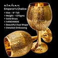 thumbnail image 2 of Copa de vino, cáliz ALADEAN, vintage, medieval, de latón, 250 ml, 2 of 6