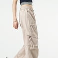 thumbnail image 5 of WXLWZYWL Cargo Pants for Women Baggy High Waisted Lounge Pants Wide Leg Loose Fitted Trousers with Multi Pockets, 5 of 5