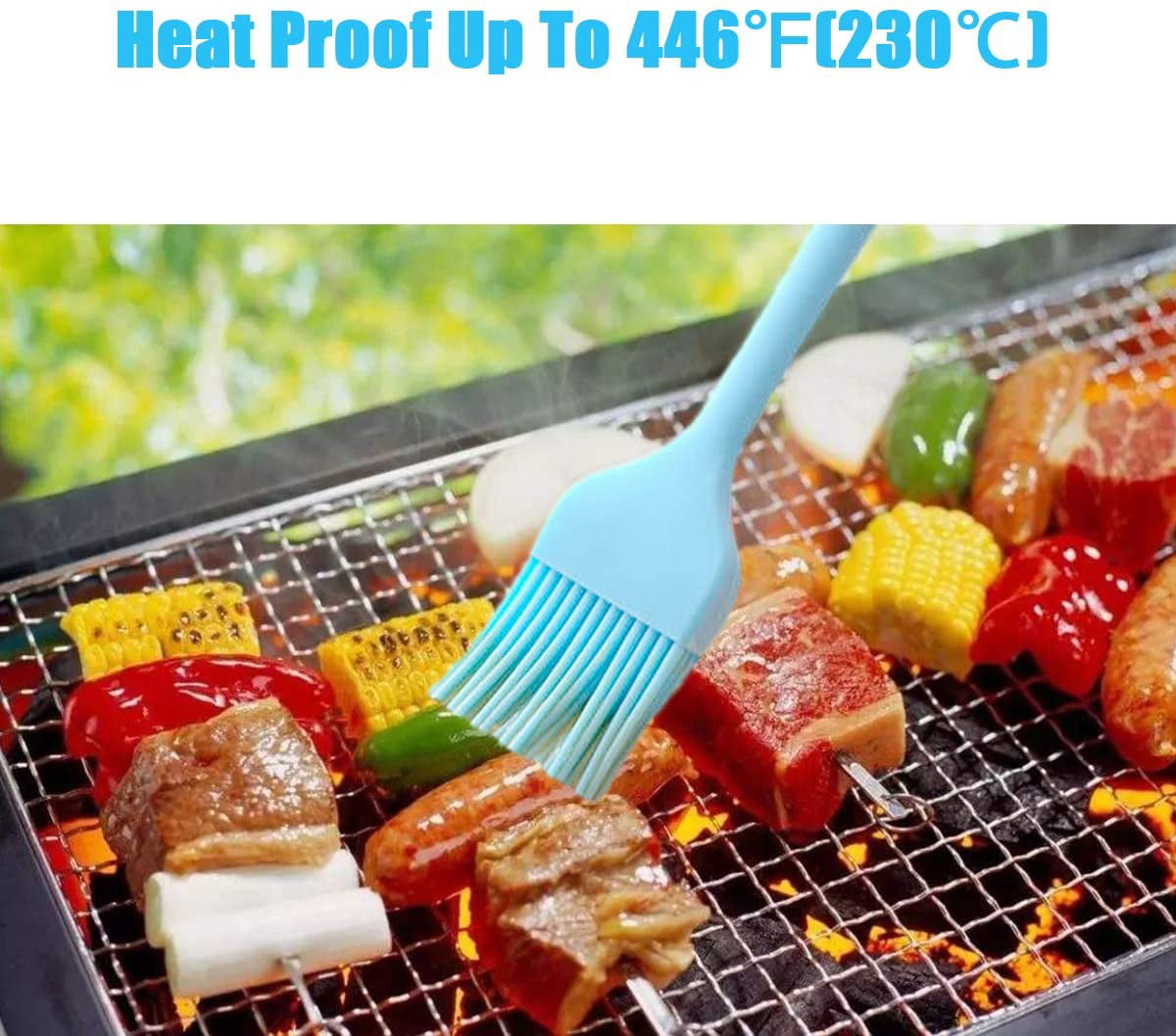 4 pack Basting Brushes Silicone Heat Resistant Pastry Brush Spread Oil Butter Sauce Marinades for BBQ Grill Barbecue Baking Kitchen Cooking Pastries Cakes Dessert Meat BPA Free Dishwasher Safe 