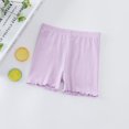 thumbnail image 3 of GYRATEDREAM Baby Girls Solid Bottom Safety Shorts Toddler Kids Comfort Breathable Elastic Waist Anti Glare Athletic Cotton Shorts for 3-14 Years, 3 of 5