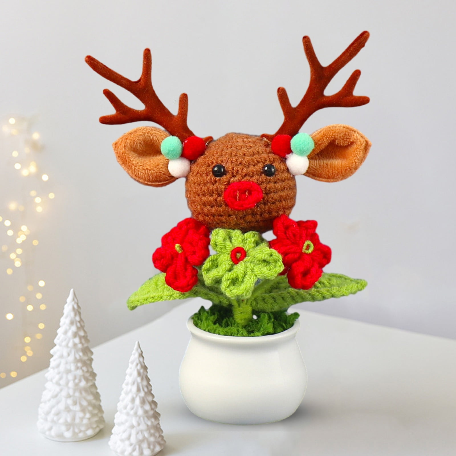 Décoration Bureau Mini Pots De Fleurs Au Crochet Avec Pomme De Terre Positive - Décoration De Bureau Inspirante Et Mignonne Déco Bureau