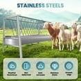 thumbnail image 5 of Goat Hay Feeder & Livestock Goat Feeder, Pasture Feeder, 77 Gallon Stainless Steel, 59x19.6x33.4", Stainless Steel Pan, for Sheep, Farms, Ranches, Deer, Cow, 5 of 7