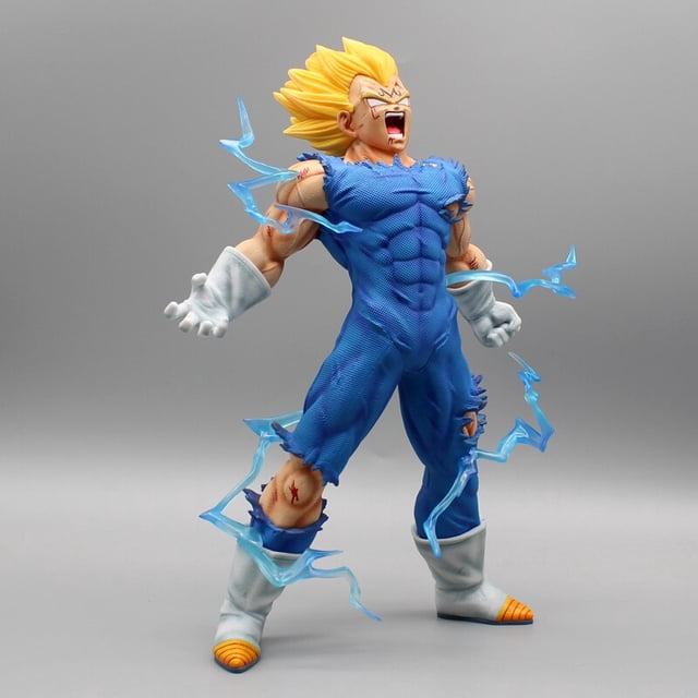 25cm Dragon Ball Z Majin Vegeta Figure Toys Self-destruct DBZ Super Saiyan Anime Figures Figurine PVC Statue Collectibles Model24cm Vegeta No Box He Qiyong unisex