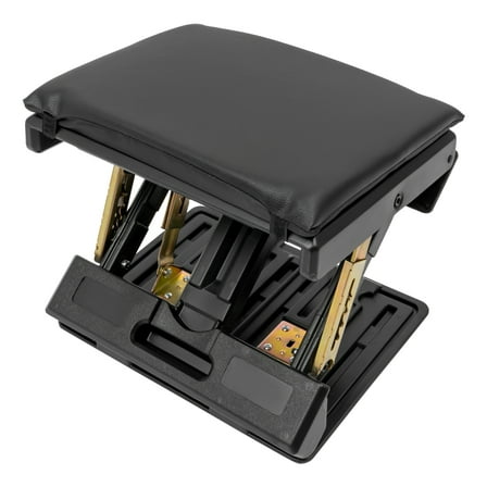 Compact Adjustable Footrest with Multi-Position Height & Angle Adjustment, Soft Cushion for Comfort, Suitable for Office, Home, or Travel Use