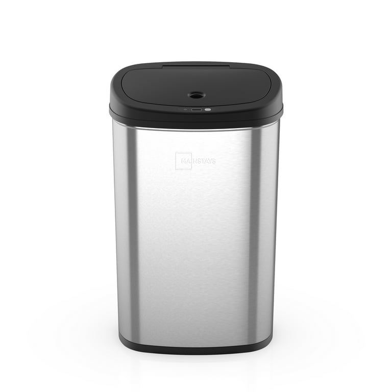 Innovaze 13 Gallon / 50-Liter Stainless Steel Oval Kitchen Motion Sensor Trash Can