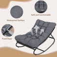 thumbnail image 6 of EastVita 2 Pcs Outdoor Rocking Papasan Chairs Comfortable Lounging Chair with Removable Cushions Sturdy Metal Frame Padded Seat for Patio Garden Nursery Living Room, 6 of 7