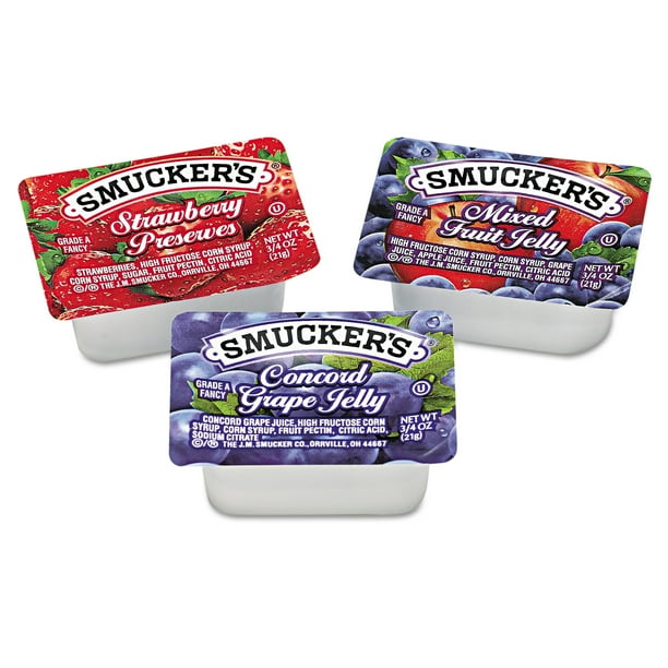 Smucker's Smucker's Jam Assortment, Single Serving Packs, .5oz, 200