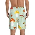 thumbnail image 4 of Lsque Mushroom Bee Mens Sleep Pajama Shorts,Short Pajama Pants, Cotton Ultra-Soft Knit-Large, 4 of 9