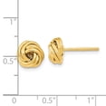 thumbnail image 3 of Primal Gold 14 Karat Yellow Gold Love Knot Post Earrings, 3 of 4