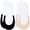 black and skin color, variant on 2Pairs Green Purple Half Toe Invisible Socks for Women High Heels Daily Wear