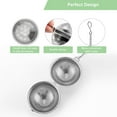 thumbnail image 6 of ABPETE 2Pcs Tea Ball Infuser - Locking Clasp Tea Strainer with Chain, Food Grade 304 Stainless Steel Loose Leaf Tea Steeper for Herbal/Green/Black Tea - Reusable Tea Infuser for Home, Office & Travel, 6 of 9