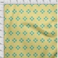 thumbnail image 4 of oneOone Velvet Medium Yellow Fabric Geometric Fair Isle Pattern Quilting Supplies Print Sewing Fabric By The Yard 58 Inch Wide, 4 of 4