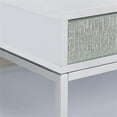 thumbnail image 3 of Pemberly Row Contemporary White Wood and Chrome 20" End Table, 3 of 6