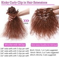 thumbnail image 4 of SEGO Kinky Curly Clip in Hair Extensions Real Human Hair for Women Thick Brazilian Hair Natural Black, 4 of 8