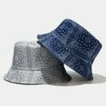 thumbnail image 5 of Aoochasliy Hats and Gloves Clothes Fisherman Hat Unisex Men Women Printing Sun Hat Outing Two-sided Bucket Caps, 5 of 5