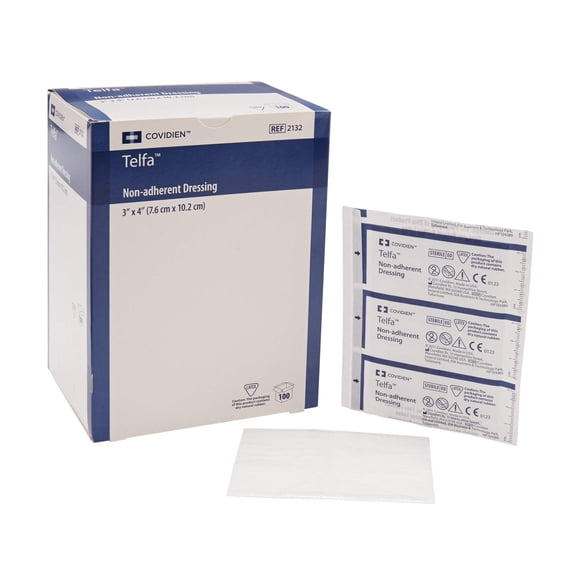 Almohadilla Covidien Telfa Ouchless 3 x 4 cm (paquete de 100)