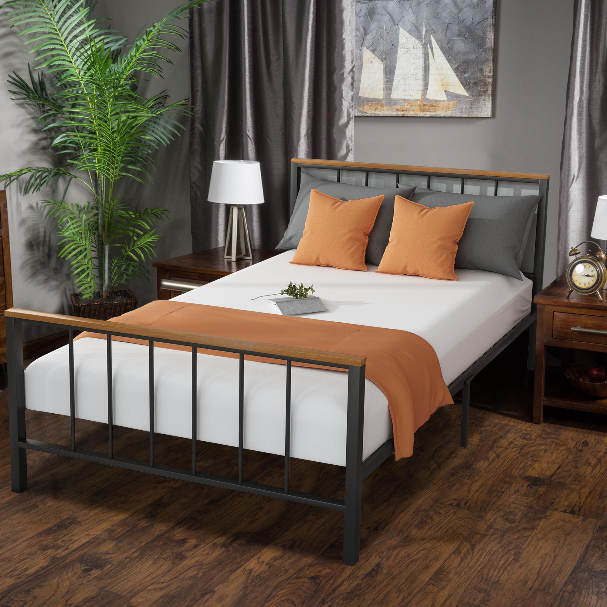 iYofe Full Bed Frame, Metal Bed Frame with Headboard and Footboard, No