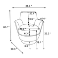 thumbnail image 3 of Teddy Swivel Barrel Chair, Swivel Accent Chairs Armchair for Living Room, Reading Chairs for Bedroom Comfy, Round Barrel Chairs with Gold Stainless Steel Base (Black), 3 of 7