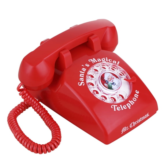 Mr. Christmas Santa's Magical Telephone, Red Interactive Toy Phone